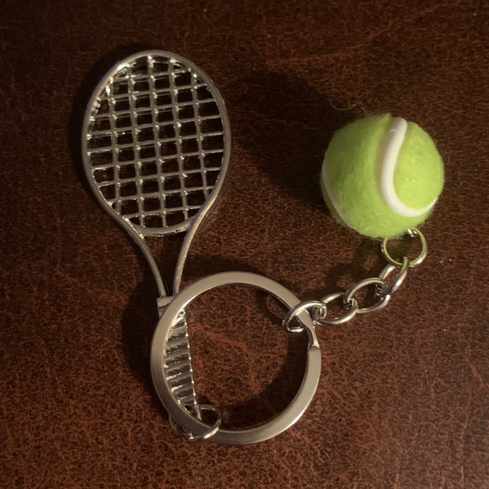 Nundle if 2 Tennis ball Tote Bag and tennis ball racket bag charm